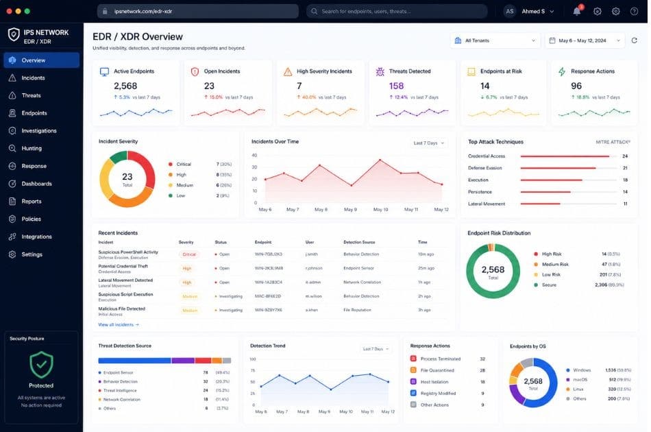 IPS Endpoint Detection & Response (EDR XDR)